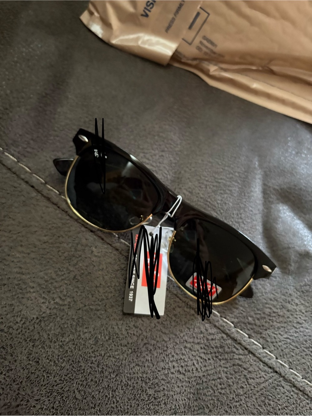 Black Sunglasses - Classic Clubmaster Style